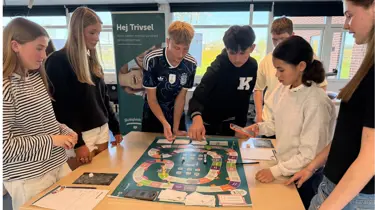 Elever på Bredsten-Gadbjerg skole spiller trivselsspillet
