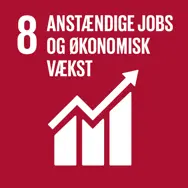 FNs Verdensmål 8 om anstændige jobs og økonomisk vækst.