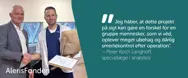 Peter Koch og Michael Gram Kierkegaard står ved annonceringen af forskningsprojekt, som støttes med forskningsmidler fra AlerisFonden.