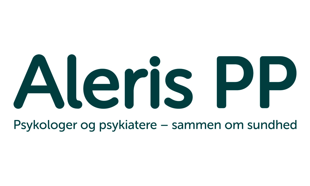 Aleris PP logo med taglinen "Psykiatere og psykologer sammen om sundhed. 