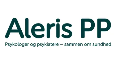 Aleris PP logo med taglinen "Psykiatere og psykologer sammen om sundhed.